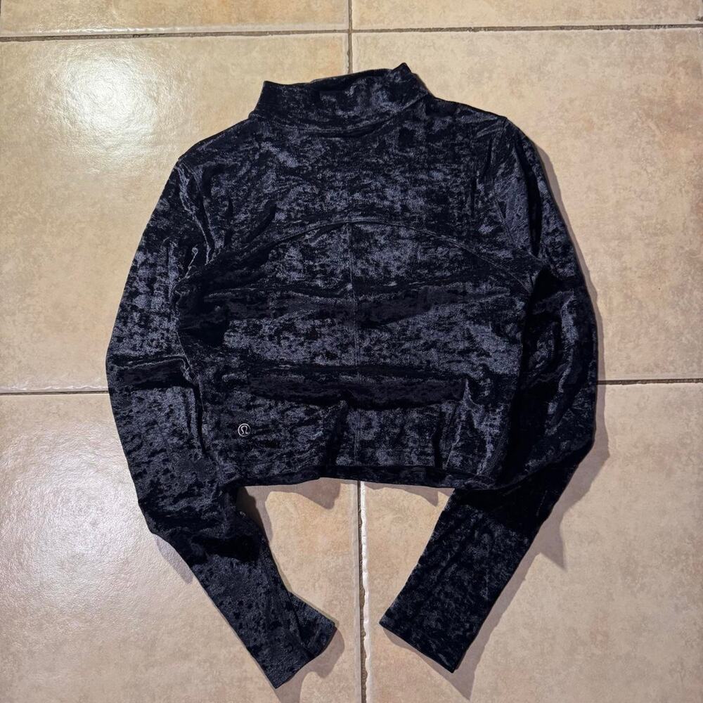Y2k lululemon black crushed velvet sweater Size XXS in Womens